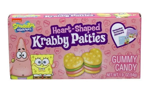 Heart Shaped Krabby Patties Gomitas caja chica 54g